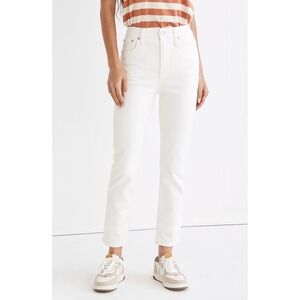 Madewell The Curvy Perfect Vintage‎ Jeans Size 25 White Tapered Denim $128 NWT